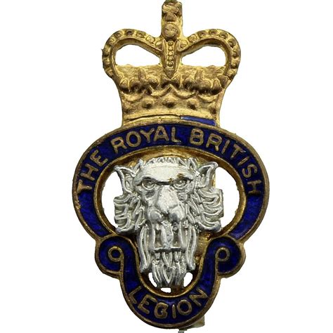 Royal British Legion Rbl Members Small Lapel Pin Badge Queens Crown