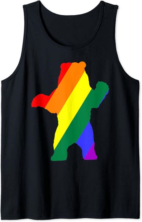 Amazon Com Rainbow Flag Lgbt Pride Gay Bear Tank Top Clothing My XXX