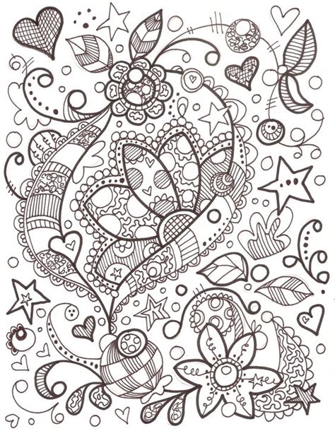 Girly Doodle Colouring Pages Pinterest Flower Doodles Doodles