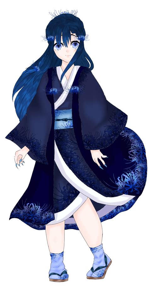 anime oc anime manga demon slayer blue hair girl hairstyles anime characters character