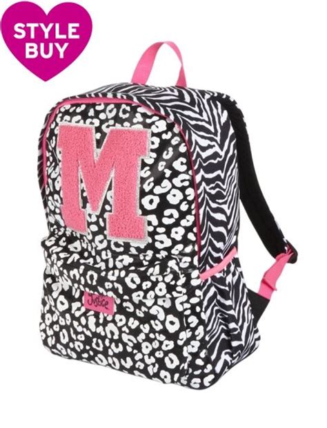 initial cheetah backpack girls school supplies accessories shop justice cute girl