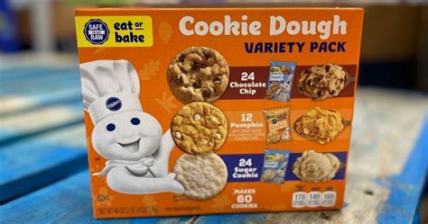 Pillsbury Refrigerated Cookie Dough 60 Count Variety Pack Only 598 At