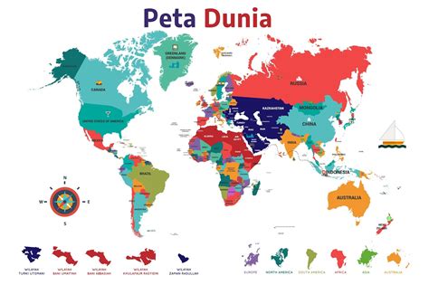 Gambar Peta Dunia Lengkap
