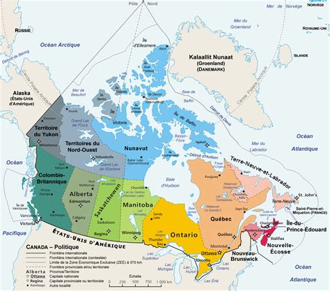 Provinces Et Territoires Du Canada Géographie Canadienne Et Continent