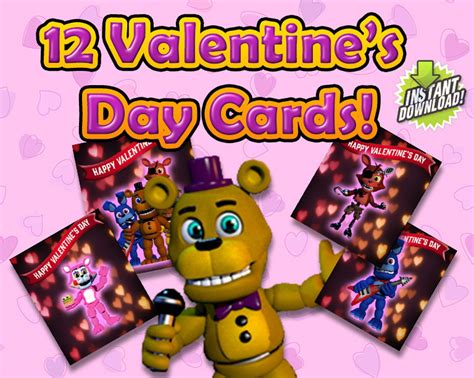 Five Nights At Freddys Valentines Day Cards Etsy