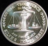 Pictures of One Troy Ounce Silver Coin No Date
