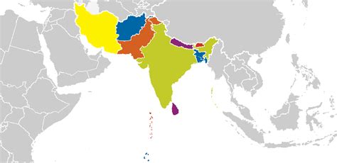 Southern Asia Countries And Capitals Diagram Quizlet