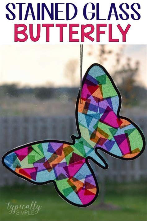 Browse activities that will be fun and engaging for your loved one arranging flowers is a good activity for seniors who previously enjoyed making flower gardens, etc., so take them back in time by letting them create. Stained Glass Butterfly Craft | Construction paper crafts ...