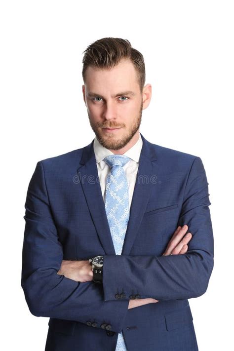 Attractive Businessman In Suit Stock Image Image Of Blue Fashion