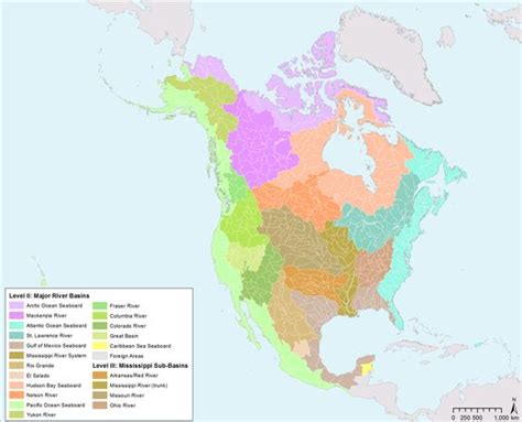 Watershed Map Of The United States Map Of The United States