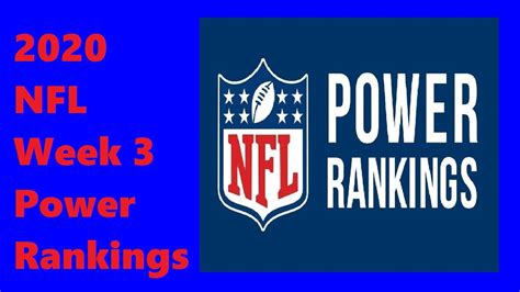 2020 NFL Week 3 Power Rankings - YouTube