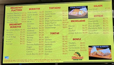 The prices are also super cheap which makes it even more. Online Menu of Filibertos Restaurant, Camp Verde, Arizona ...