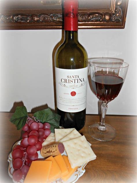 Fake Food Prop Santa Cristina Wine Set Bottle By Fakefooddecor 53 00