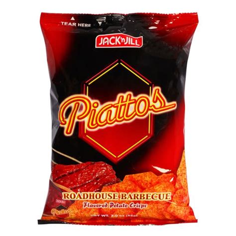 Jack N Jill Piattos Roadhouse Barbecue Flavored Potato Chips 85g