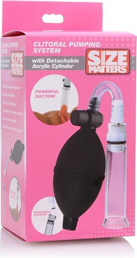 Size Matters Clitoral Pumping System With Detachable Acrylic Cyl Pumps Xr Brands Bol Com