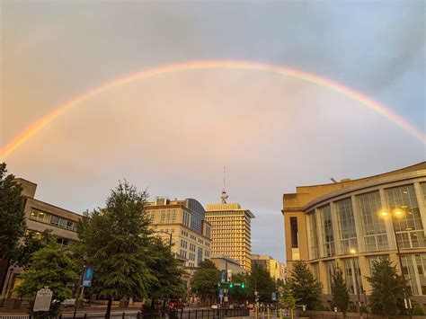 Vibrant Rainbow Over Downtown City Hall After Last Nights Storm Rrva