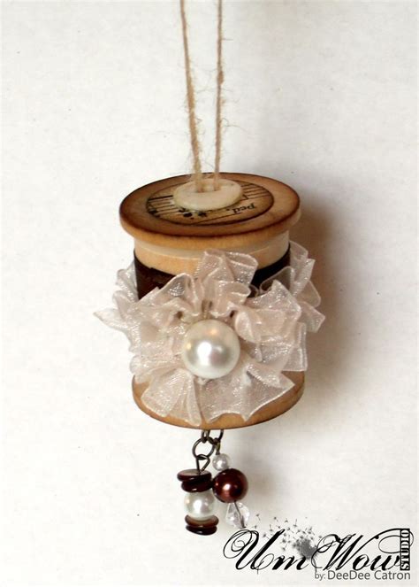 Diy Vintage Inspired Ornament Online Ribbon Spool
