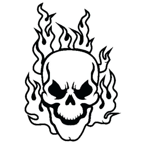 Flaming Skulls Drawing At Getdrawings Free Download