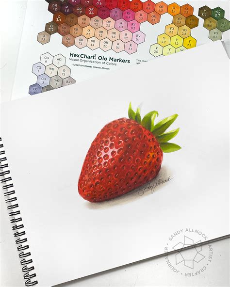 How To Draw A Realistic Strawberry Sandy Allnock