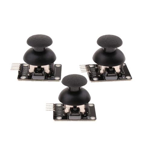 Evalue 3 Pieces 10k Two Axis Mini Joystick Potentiometer Switch With