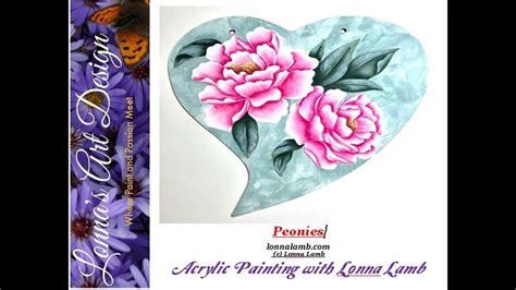 Acrylic And Tole Painting Tutorial Peonies Youtube