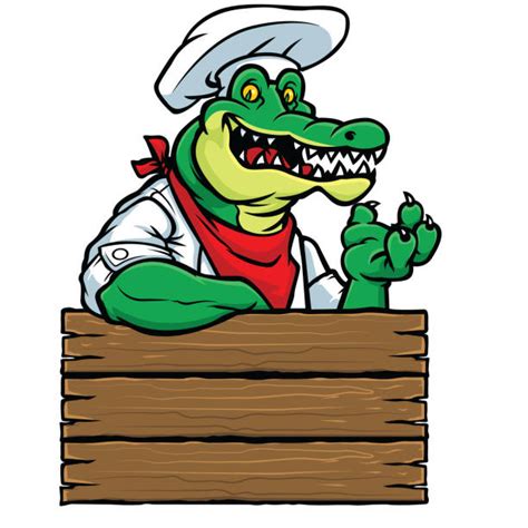Crocodile Or Alligator Chef Illustrations Royalty Free Vector Graphics
