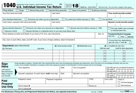 Irs use only—do not write or staple in this space. Form 1040 Gets a Makeover for 2018 | Insights | blum