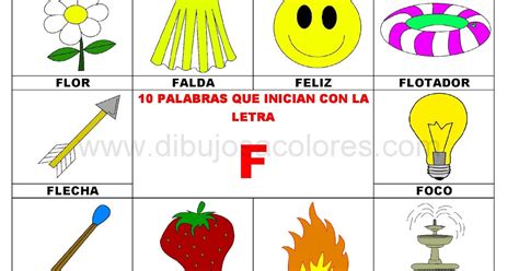 10 Palabras U Objetos Que Inician Con La Letra F