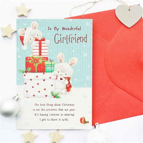 Christmas Card Girlfriend Garlanna Greeting Cards