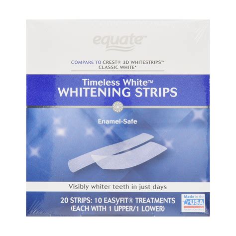 Equate Timeless White Teeth Whitening Strips 10 Treatments Compare To