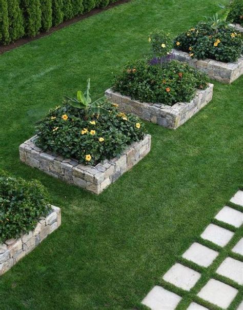 81 Beautiful Raised Flower Bed Stone Border Onechitecture