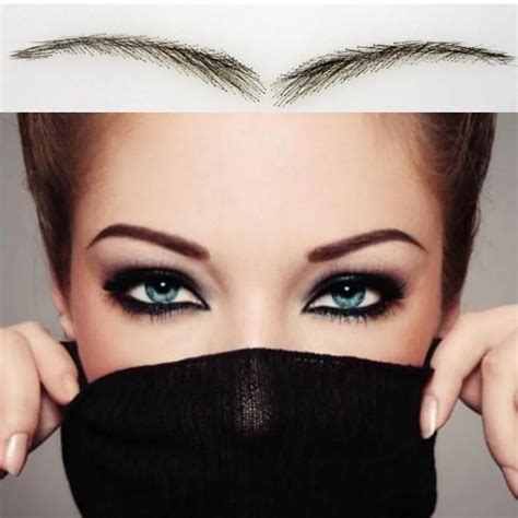 2018 Real Makeup Sets 018 Free Shipping 100 Human Hair False Eyebrows With Lace Nature Looking
