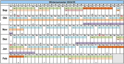 Semesterkalender Th Lübeck