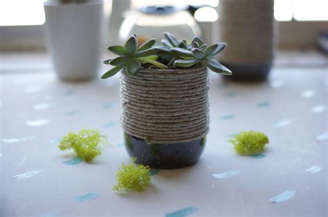 Upcycled Plastic Bottle Into A Rustic Rope Planter — A