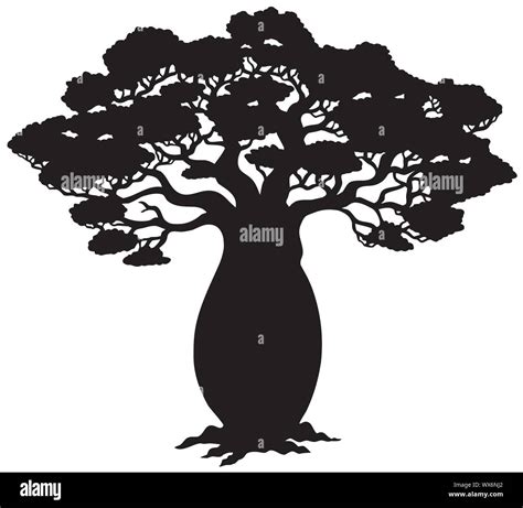 African Tree Silhouette Stock Vector Image And Art Alamy