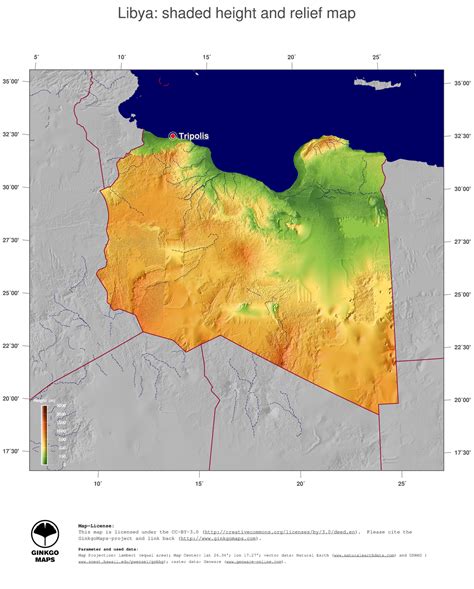 Map Libya Ginkgomaps Continent Africa Region Libya