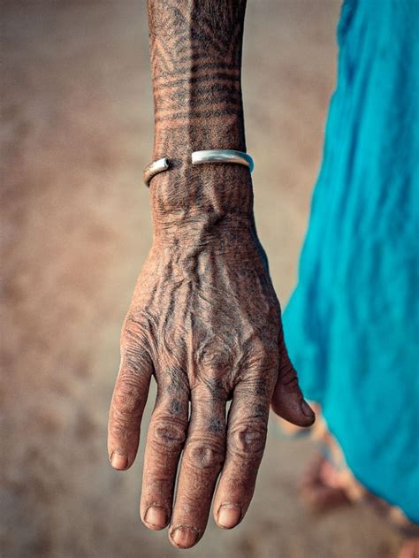The Last Of The Tattooed Women Of The Tharu Tribe Documented In