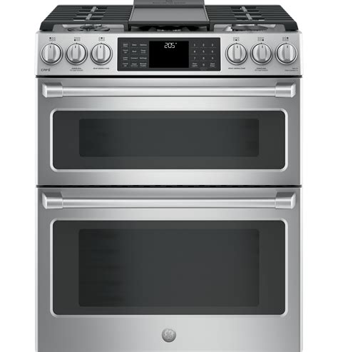 Ge Café Series 30 Slide In Front Control Dual Fuel Double Oven With