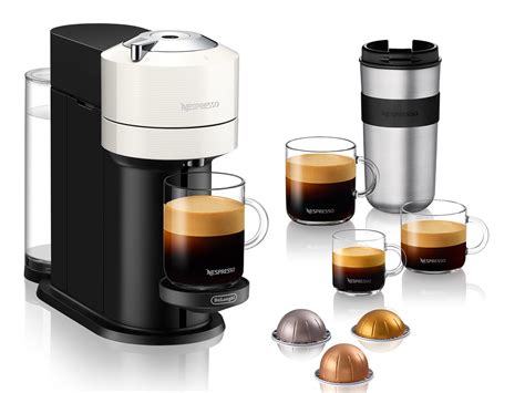 At the touch of a button, vertuo's revolutionary brewing system unlocks a wide range of coffees and espressos. Nespresso Vertuo Next, White, ENV120W | De'Longhi US