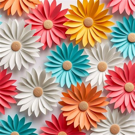 Premium Ai Image Colorful Flowers On A White Background