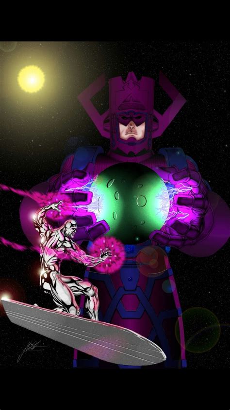 Silver Surfer And Galactus By Jim Williams For More Of My Artwork