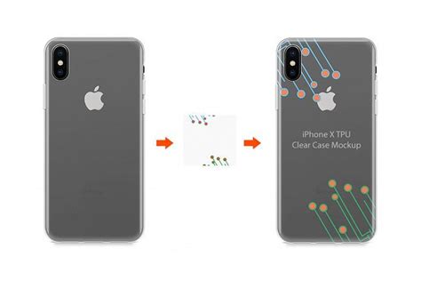 Download iPhone X TPU Clear Case Mockup Back View from ...