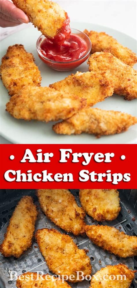 Air Fried Chicken Strips Recipe Tenders Crispy Easy Best Recipe Box
