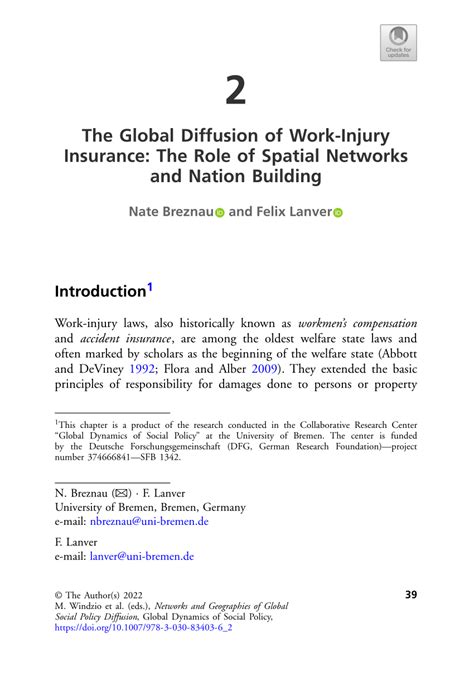 Pdf The Global Diffusion Of Work Injury Insurance The Role Of