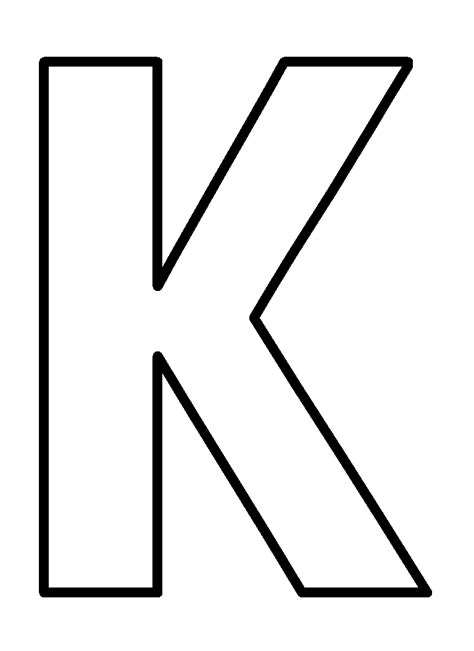 The Letter K Is Shown In Black And White With An Arrow At The Bottom