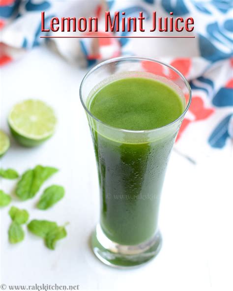 Lemon Mint Juice Recipe Refreshing Drink Raks Kitchen