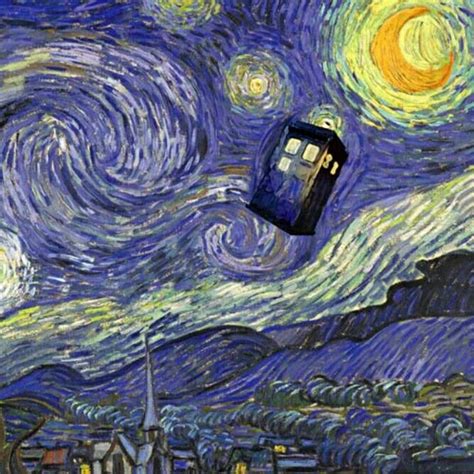 Van Gogh Tardis Tardis Art Starry Night Van Gogh Tardis Van Gogh