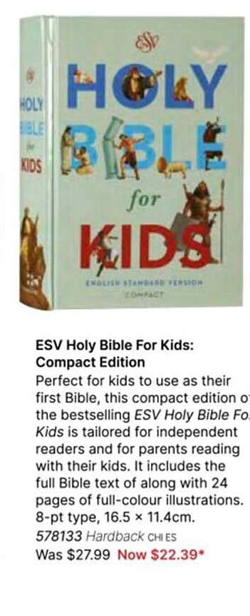 Esv Holy Bible For Kids Compact Edition Offer At Koorong