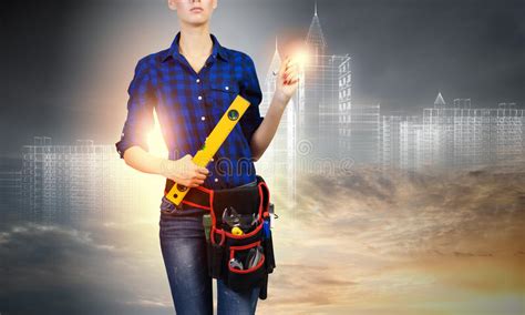 woman builder stock image image of maintenance constructor 47531291