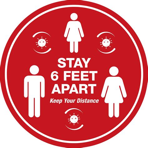 Stay 6 Feet Apart Keep Your Distance Floor Decal Plum Grove